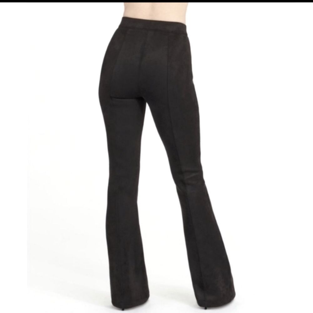Spanx The Perfect Pants Suede High Rise Flare Pants Black Size S - Picture 2 of 9